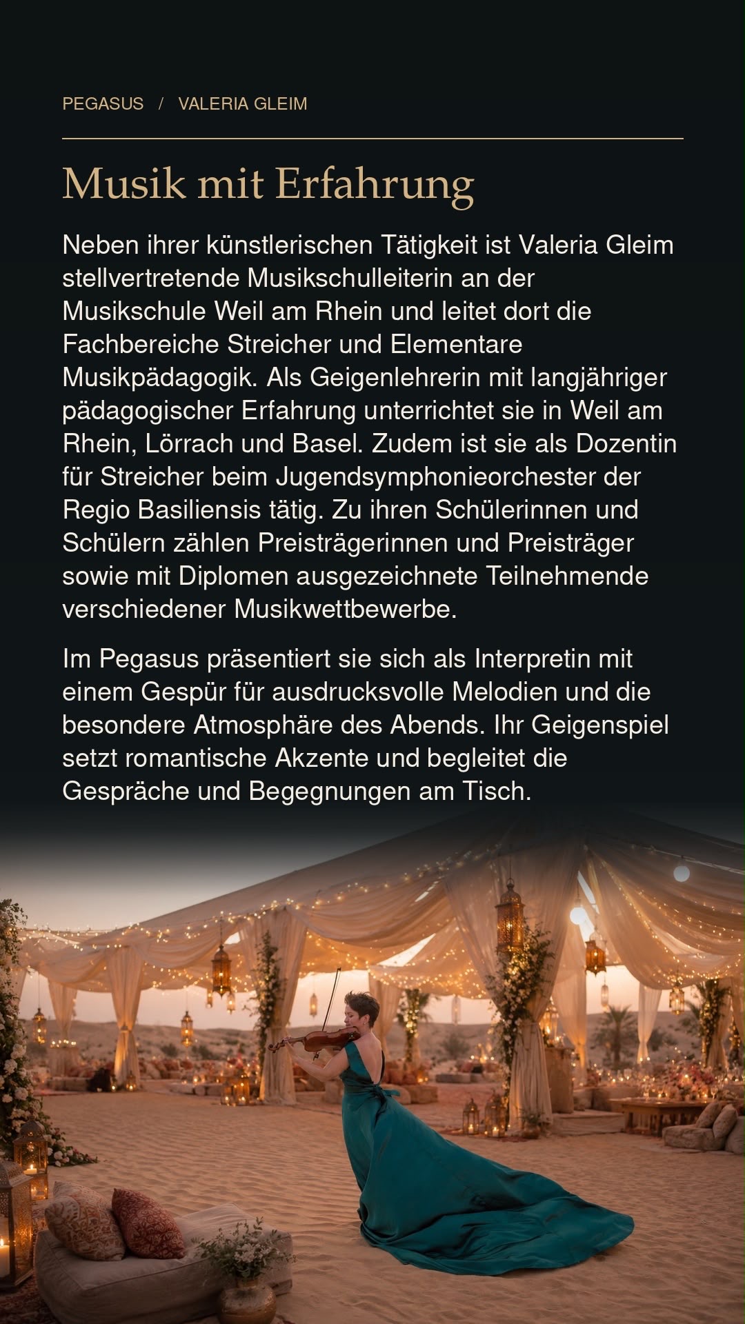 Musik mit Erfahrung – Valeria Gleim im Pegasus